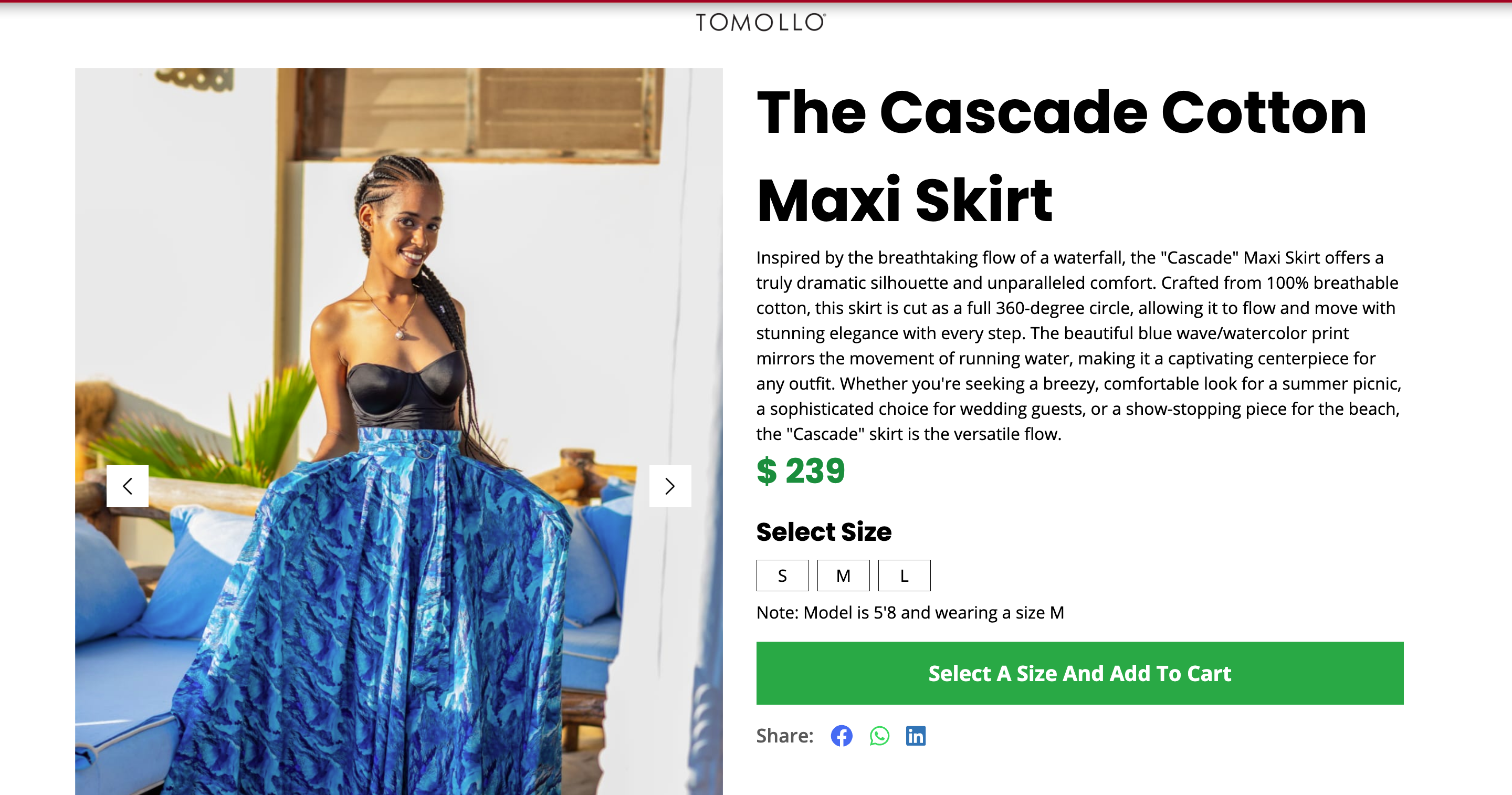 TOMOLLO Fashions Shopping Experience